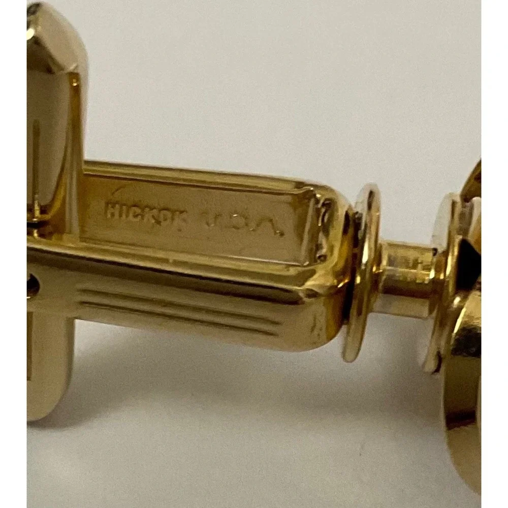 Hickok Cufflinks Mens OS Gold Love Knot Vintage USA
